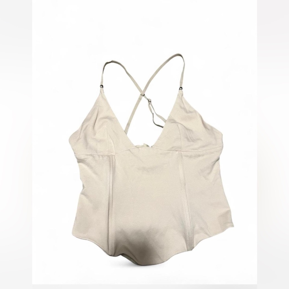 Edikted Nude Strappy Corset Top Size M